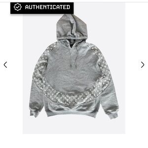 Louis Vuitton Grey Circle Cut Monogram Hoodie